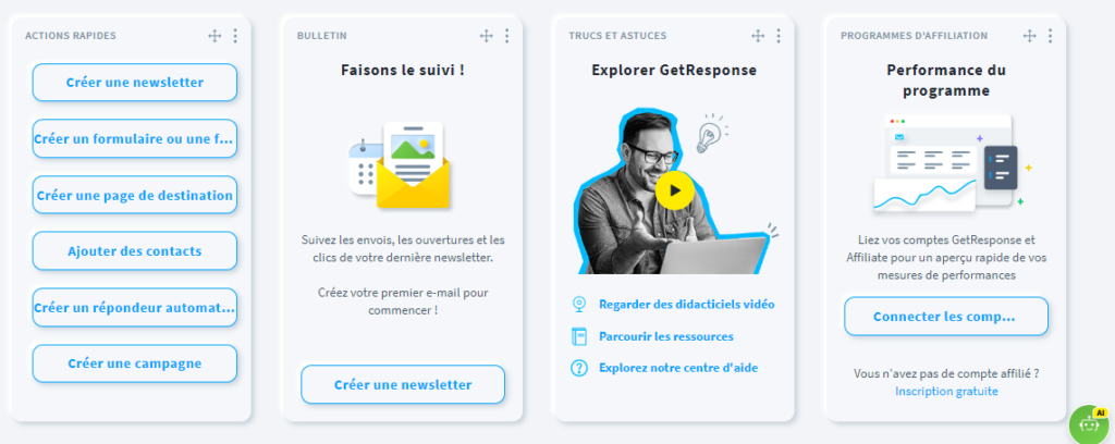 GetResponse: Facilité d'utilisation