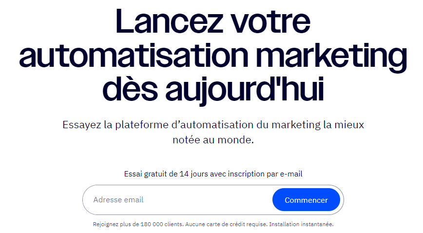 ActiveCampaign: Inscription