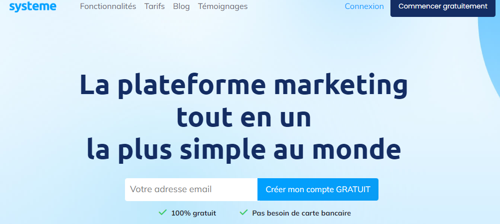 Système.io: Inscription